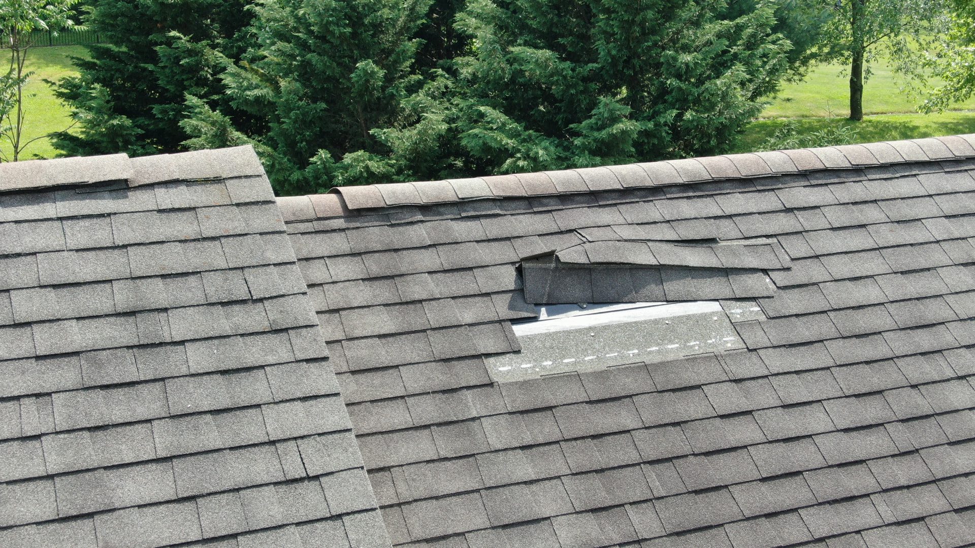 Damaged roof